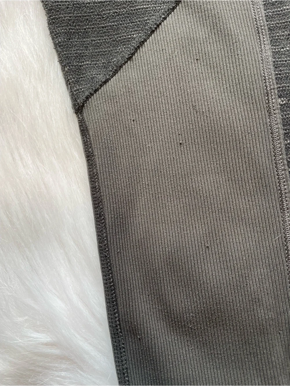 Lululemon gray knit panel leggings women’s M medium full length long legging